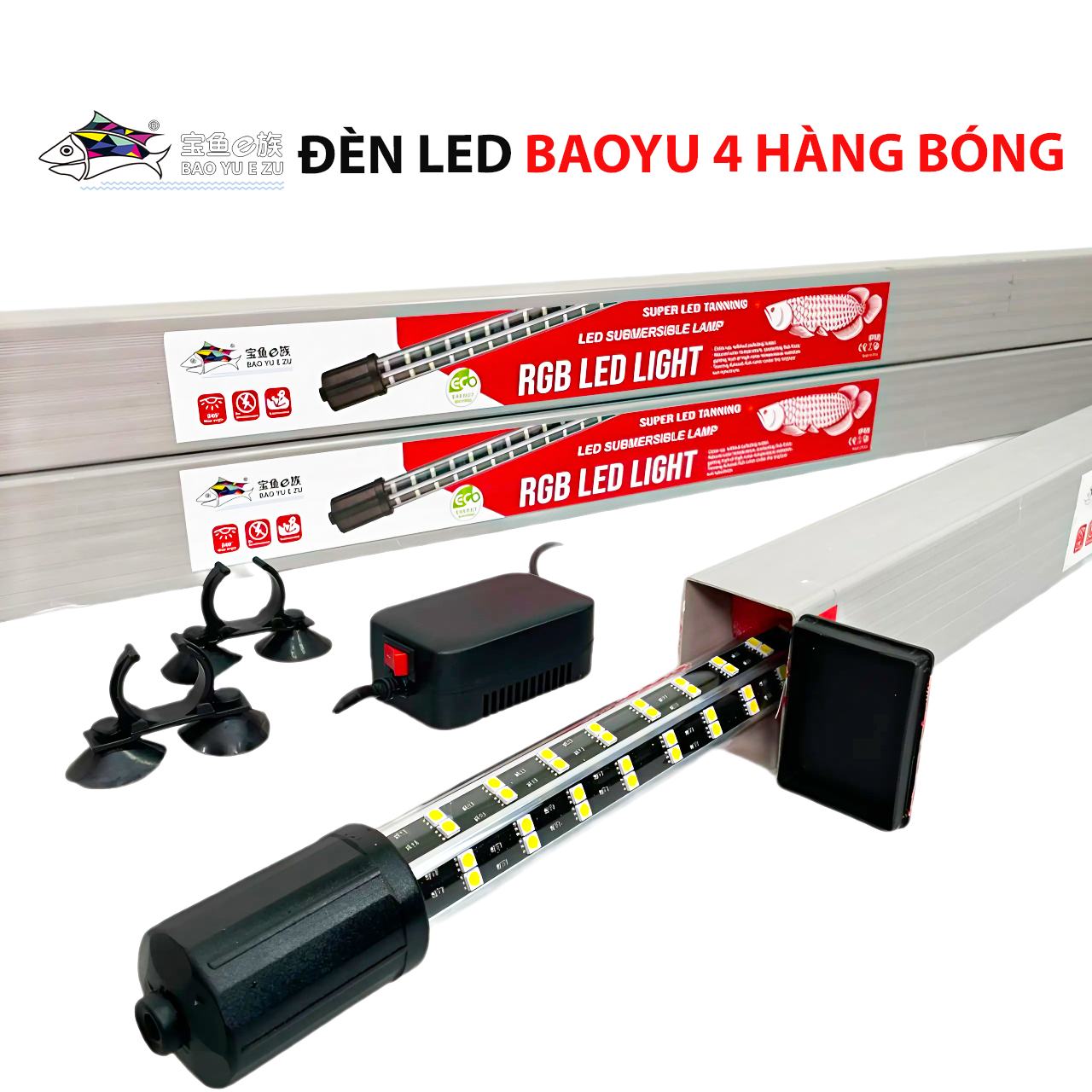 3 Đèn Led Bể Cá Rồng Baoyu BY-90cm-110cm-140cm-170cm-190cm